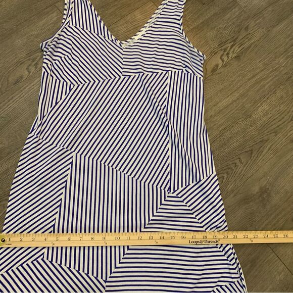 MOTHERHOOD Stripped Tank Dress Women’s Medium Tall Blue white Maternity. - Picture 10 of 12